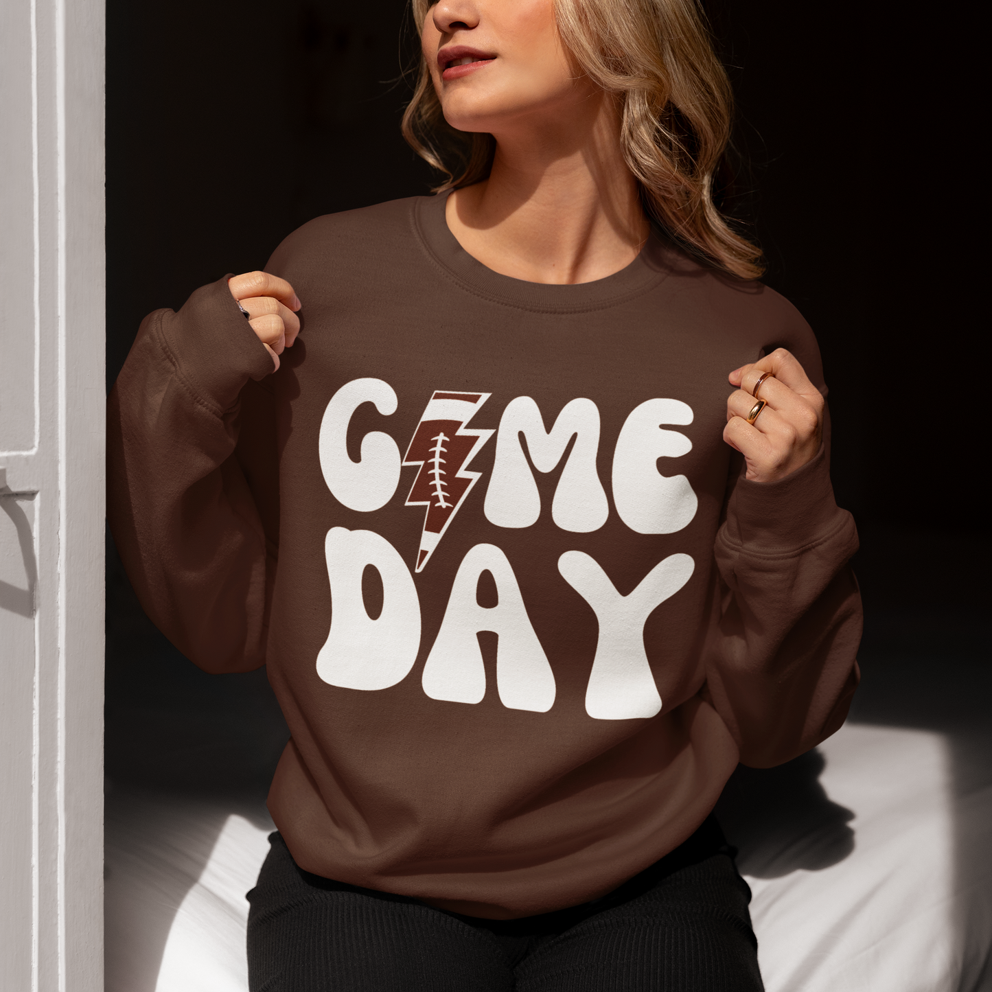 Game Day Football Crewneck Sweatshirt