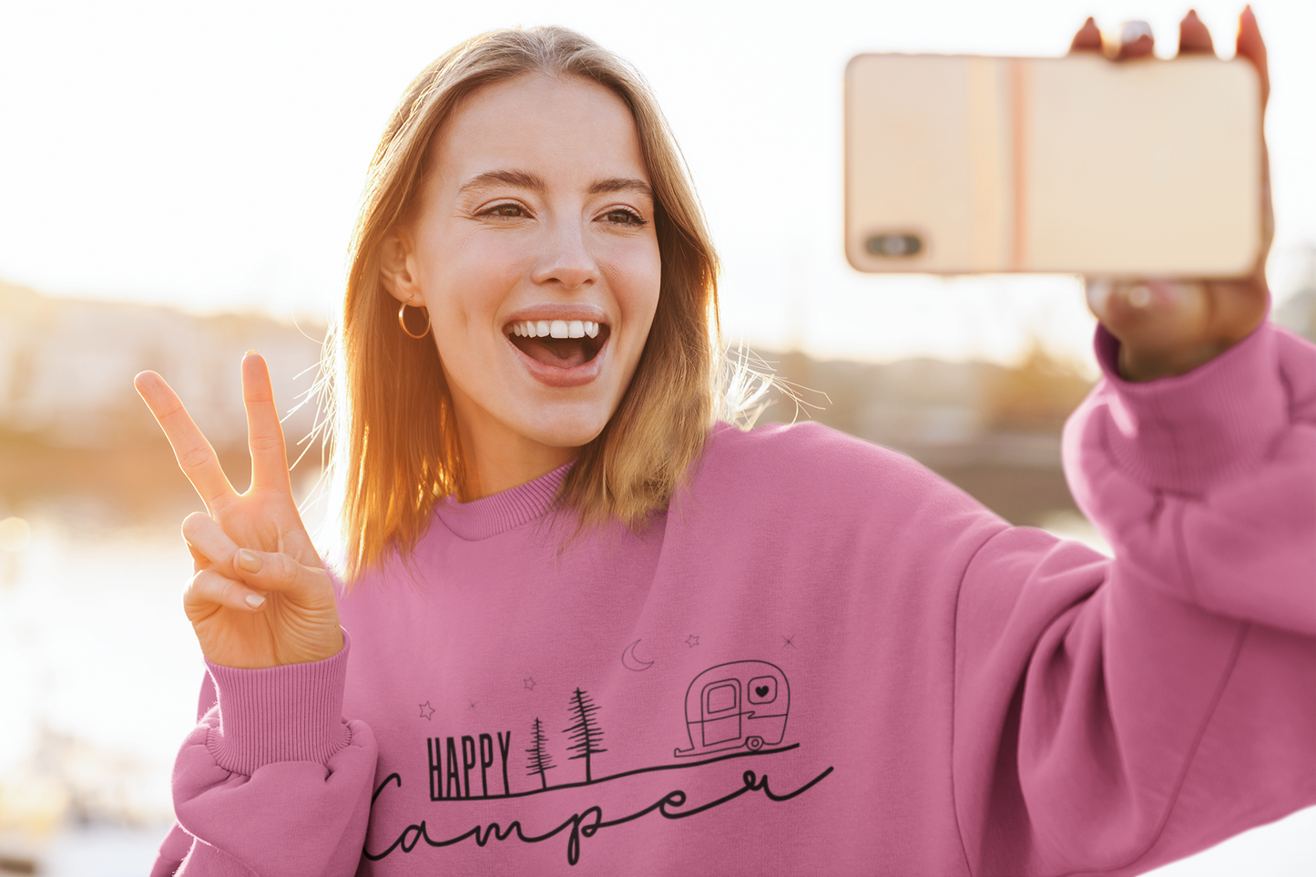 Happy Camper Crewneck Sweatshirt