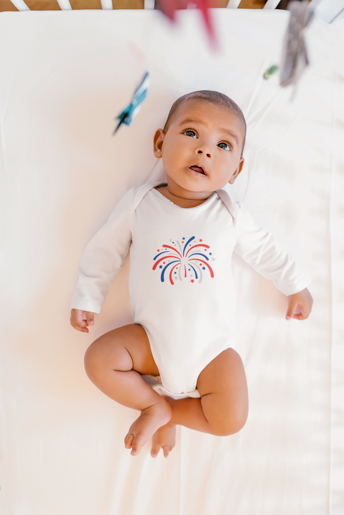 Fireworks Fourth of July Baby Bodysuit