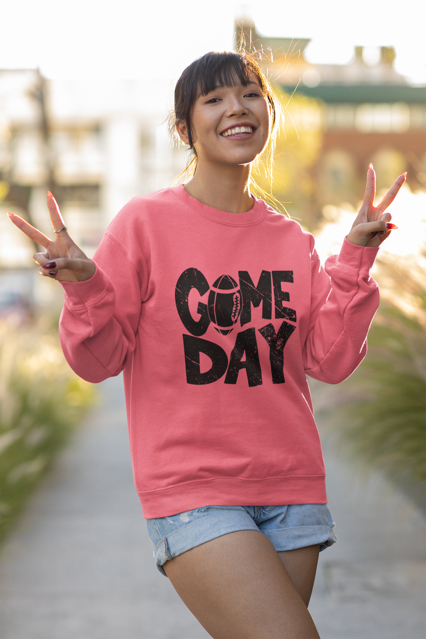 Football Game Day Crewneck Sweatshirt