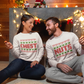 Inappropriate Couple's Ugly Christmas Sweater - Chest / Nuts Crewneck Sweatshirt