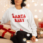 Santa Baby Christmas Pregnancy Crewneck Sweatshirt