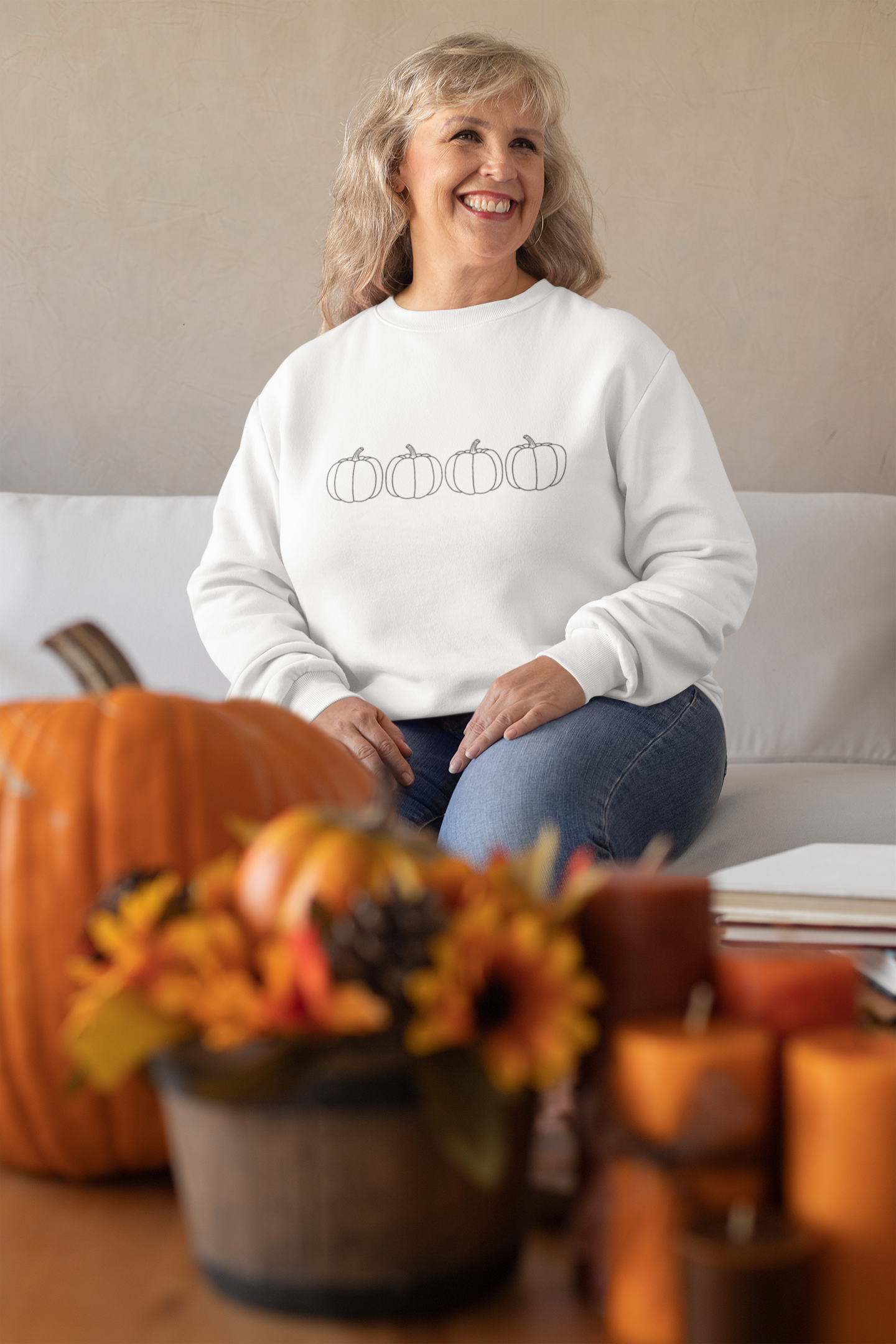 Pumpkins Fall Crewneck Sweatshirt