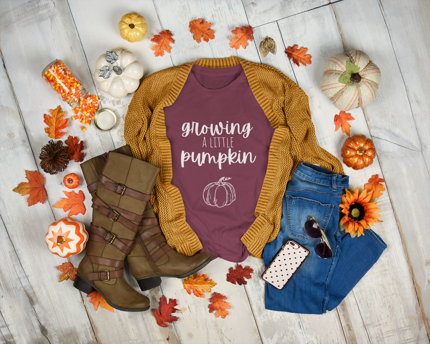 Growing A Little Pumpkin - Fall Pregnancy Shirt