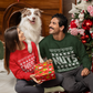 Inappropriate Couple's Ugly Christmas Sweater - Chest / Nuts Crewneck Sweatshirt